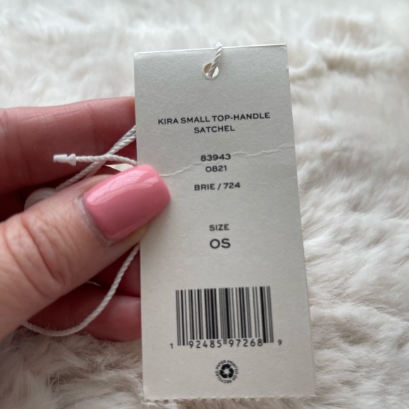 Tory Burch Kira Small Quilted Top Handle satchel Crossbody Bag Brie - Picture 11 of 14